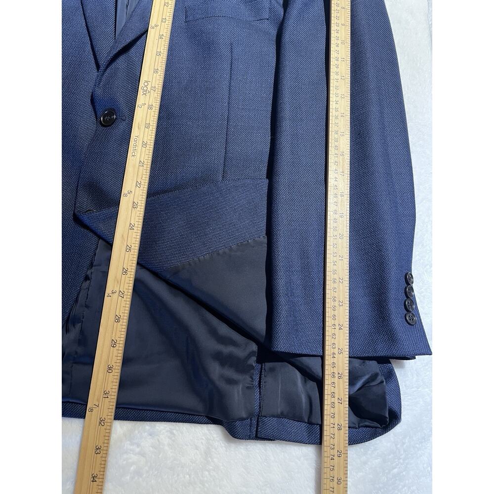 Jos A Bank Traveler 48L Tailored Fit Starlight Blue Hopsack Blazer Sport Coat - Picture 15 of 15